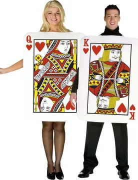 Dame und König - Spielkarten-Paar-Kostüm für Erwachsene - female - BCI - FashionsVida