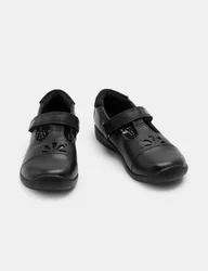 Kids' Leather T Bar School Shoes (8 Small - 2 Large) Black Female