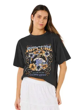 T-shirt à Manches Courtes Pacific Coast Heritage Washed Black M - Rip curl - FashionsVida