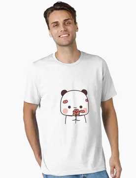 Valentine's day with Bubu Funny Gift t shirt ‌kawaii‌ Panda Bear Cartoon Graphic tee Cute Y2K Clothes 100% cotton All size Tee - Aliexpress - FashionsVida