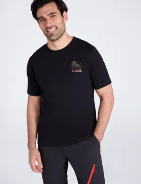 Tech Mountains Mens T-Shirt - Black - Black - Size: XXS - Mountain Warehouse - FashionsVida