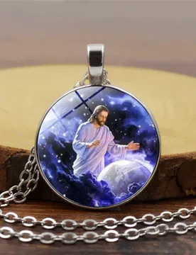 Jesus Dome Glass Necklace Christian Jewelry European and American Pendant Necklace Religious Accessories - Aliexpress - FashionsVida