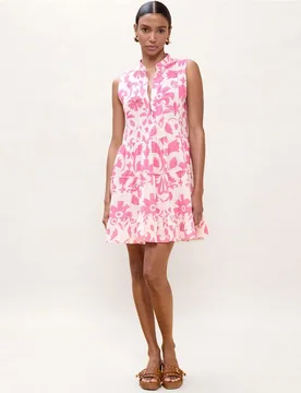 Vestido corto estampado con volantes - Lola Casademunt - FashionsVida