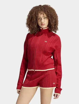 Womens Track Top Cable Knit Firebird - Rosa, rosa rosa Donna taglia XS - Adidas - FashionsVida