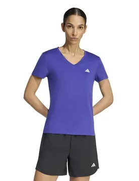 T-shirt à Manches Courtes Workout Essentials V-neck Pure Purple S - Adidas - FashionsVida