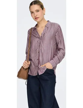 Camisa de mujer de manga larga y cuello pico - Only - FashionsVida