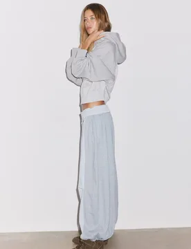 Sweatshirt mit Kontrastdetails Grau Melange XS - Stradivarius - FashionsVida
