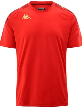 T-shirt à Manches Courtes Gianto Red / Red Dk Dahlia 4XL - Kappa - FashionsVida