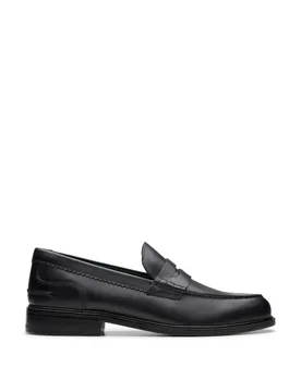 Clarks Leather Loafers Black male - Clarks - FashionsVida
