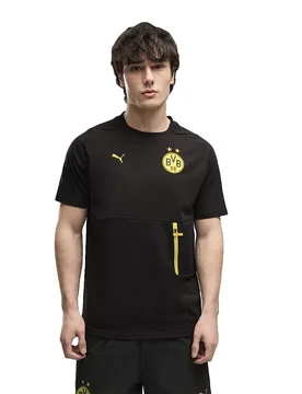 T-shirt à Manches Courtes Voyage Bvb Borussia Dortmund 26/27 Tech Pocket Black / Faster Yellow M - Puma - FashionsVida