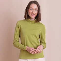 Organic Cotton Roll Neck Top - Citrus