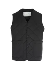 Steppgilet schwarz L Herren