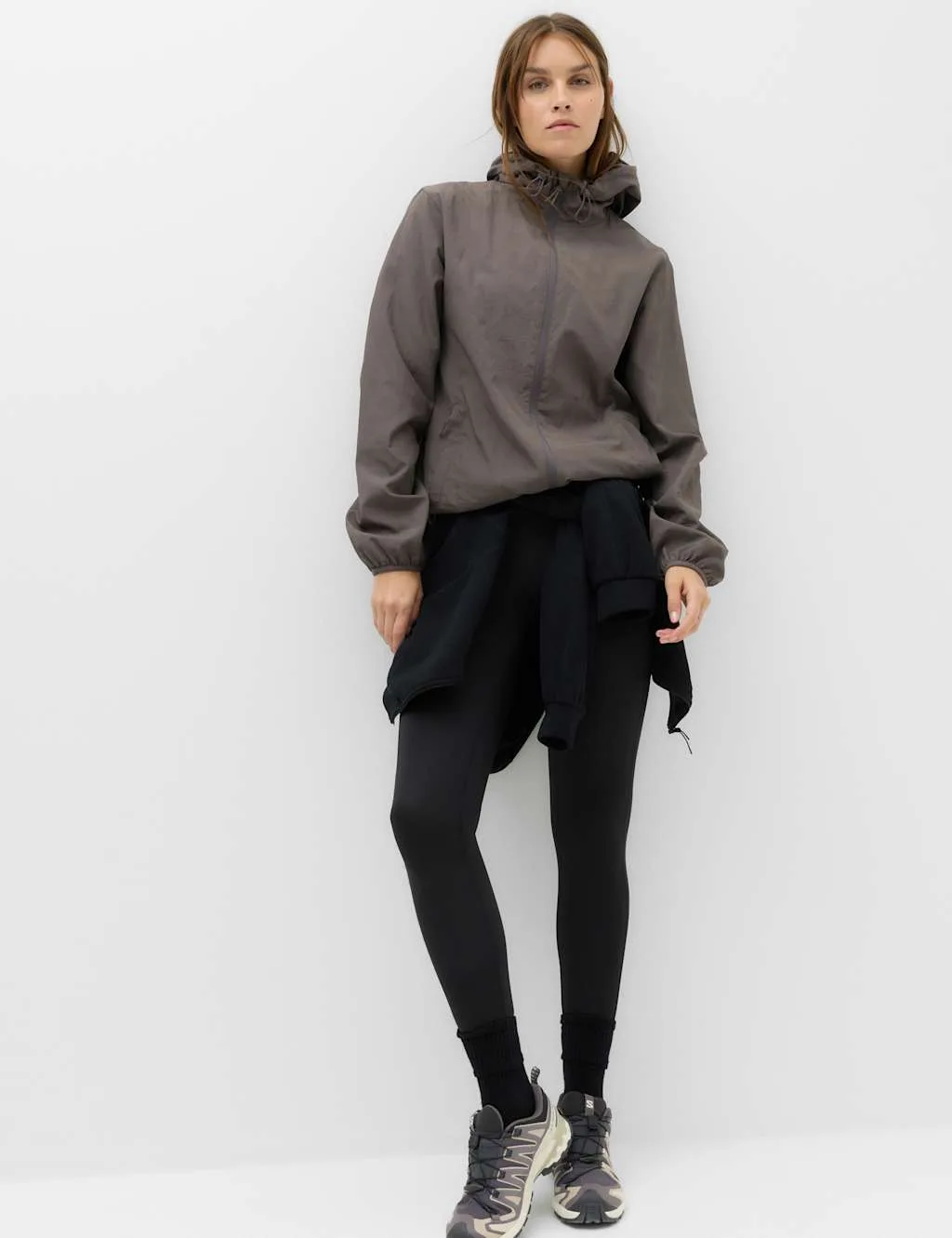 Stormwear™ Mesh Panel Hooded Jacket Mid Grey female - Goodmove - FashionsVida