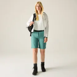 Women's Andreson Stretch Water-Repellent Hybrid Quilted Jacket in Cool White Size: 26 - Cool White - Size: 26