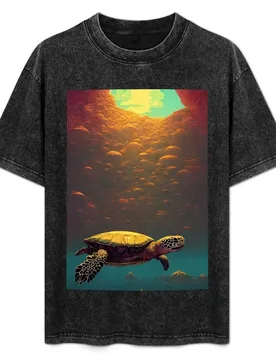 Sunlit Sea Cave T-Shirt Breathable Basic Cotton T-Shirt - Aliexpress - FashionsVida