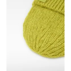 Gorro beanie de mujer en canalé con lana merino