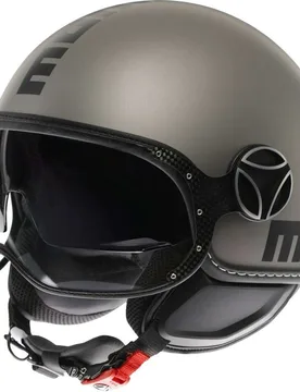 Casco Moto Jet FGTR EVO Mono Titanio Opaco Nero taglia L - Momo Design - FashionsVida