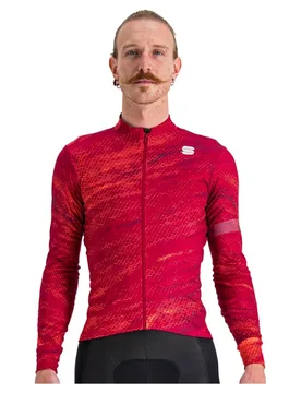 Maglia A Maniche Lunghe Cliff Supergiara Thermal Red / Orange - Sportful - FashionsVida