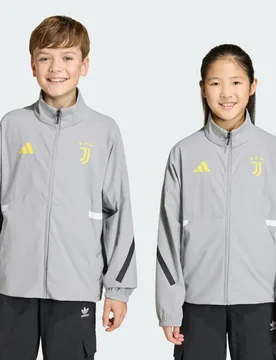 Juventus FC Z.N.E. Giacca anthem per bambini e bambine 13-14A Light Onix - Adidas - FashionsVida