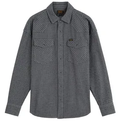 Camicia A Maniche Lunghe Western Black Heather 3XL