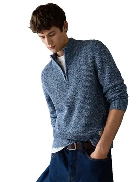 Pull à Demi-zip Duncan Dulwich Blue XL - Pepe jeans - FashionsVida