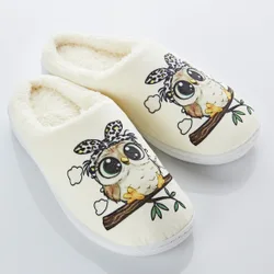 Pagen Hausschuh "Eule" beige