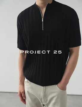 PROJECT 25 Men Half Zip Knitted T Shirt Acetate Long Staple Cotton Blend Cool Feeling Breathable Loose Casual Short Sleeve Tops - Aliexpress - FashionsVida
