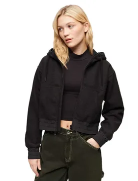 Felpa Con Zip Sport Tech Grid Fleece Black L - Superdry - FashionsVida