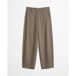 Pantalón de mujer de traje cónico tipo barril de TENCEL Lyocell de primera calidad