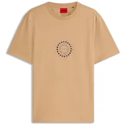 Hugo T-shirt à Manches Courtes Dahr 10268981 Red Medium Beige L