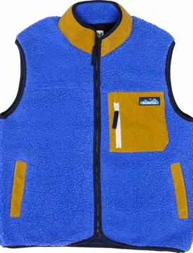 Veste sans manches en sherpa - Ozette Sherpa Fleece Vest W Admiral Blue - Taille S - Bleu - Kavu - FashionsVida