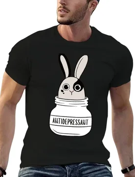 Antidepressant Bunny 1 T-Shirt Large Size Basic Casual T-Shirt - Aliexpress - FashionsVida