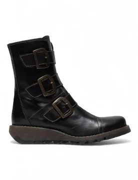Womens SCOP110 Chelsea Leather Zip Biker Boots - - Size: 3 - FLY London - FashionsVida