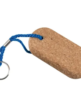 Oval Cork Keychain 105x50x25 Mm 10 Units Natural One Size unisex - Osculati - FashionsVida