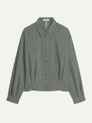 Bluse CITERNO Gestreift 88-dunkelgrUEn 38
