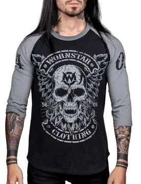 Langarmshirt - Venegeance Raglan Tee - S bis 3XL - für Männer - Größe S - schwarz - Männer - male - Wornstar - FashionsVida
