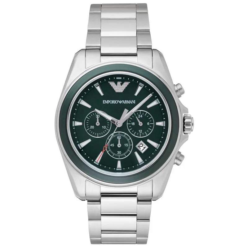 Mens Ar6090 Watch - Silver - One Size - Armani - FashionsVida