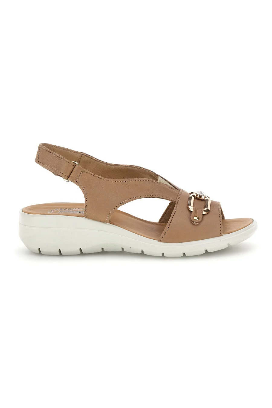 Sandali beige con fascia e morsetto 1079305419213 40 - Imac - FashionsVida