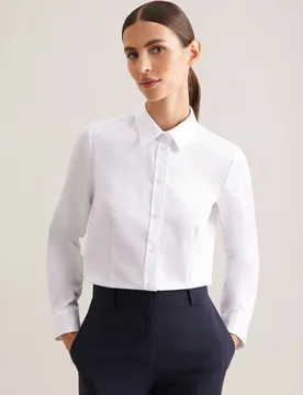 Hemdbluse regular fit Weiß 50 - Seidensticker - FashionsVida