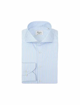 Camicia Slim Fit blu 40 - Stenströms - FashionsVida