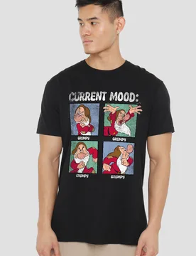 Unisex Snow White & The 7 Dwarfs Father's Day Current Mood Grumpy Dad T-Shirt, Black Size: XL - Black - Size: XL - Disney - FashionsVida