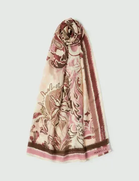Foulard donna misto seta terracotta - Marella - FashionsVida