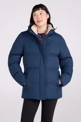 Snow Borg Lined Womens Padded Jacket - Navy - Navy - Size: 8
