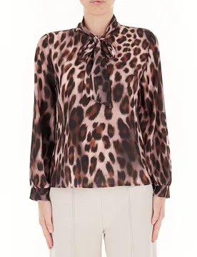Blusa con fiocco MARRONE L - Rinascimento - FashionsVida