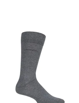 Pair Light Grey BOSS Marc Plain 98% Combed Cotton Socks Men's 5.5-8 Mens - - Grey - Size: 5.5-8 Mens - Hugo Boss - FashionsVida