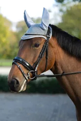Fliegenmütze ROSEGOLD GLAMOUR grau/roségold PONY