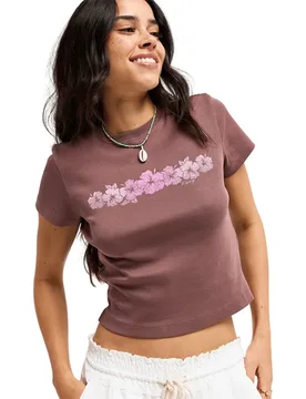 Maglietta A Maniche Corte Beach Love Peppercorn 2XL - Roxy - FashionsVida