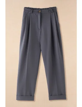 Pantalón de mujer de tiro alto y corte recto - Bimani - FashionsVida