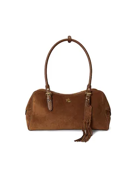 Borsa in pelle - Borsa a tracolla MARCY Large cammello - Ralph Lauren - FashionsVida