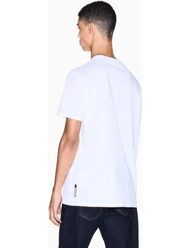 Camiseta de hombre manga corta en algodón mercerizado - Armani Exchange - FashionsVida